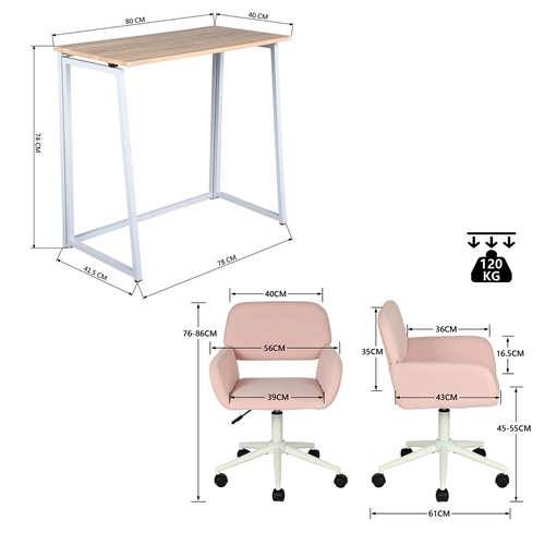 Ensemble De Bureau Pliable Avec Chaise De Bureau