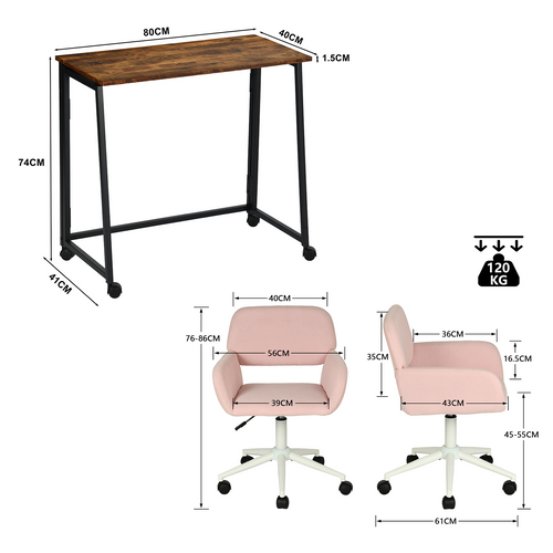 Ensemble De Bureau Pliable Avec Chaise De Bureau