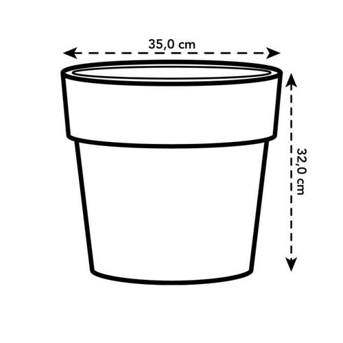 Pot de fleurs B.for Original Rond Roues 35 Ocre