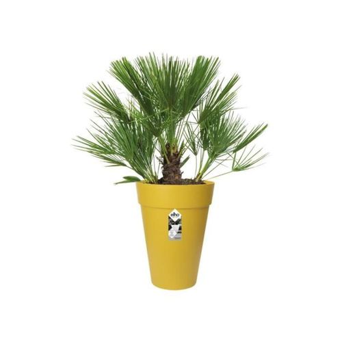 Loft Urban Pot De Fleurs Rond Haut 35 - Jaune - Ø 34 X H 45 Cm - Extérieur - 100% Recyclé