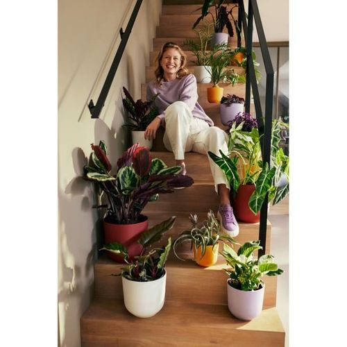 Pot De Fleur - Jazz Rond - Rouge - Ø 26 X H 24 Cm - Intérieur - 100% Recyclé