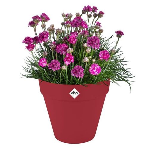 Pot De Fleur - Loft Urban Rond - Rouge - L 29 X B 28.5 X H 26 Cm - Extérieur - 100% Recyclé