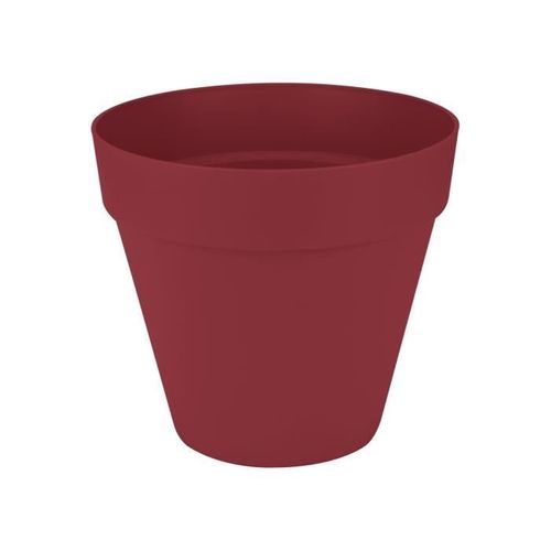 Pot De Fleur - Loft Urban Rond - Roues 40 - Rouge - L 39x B38.5x H35cm - Extérieur - 100% Recyclé