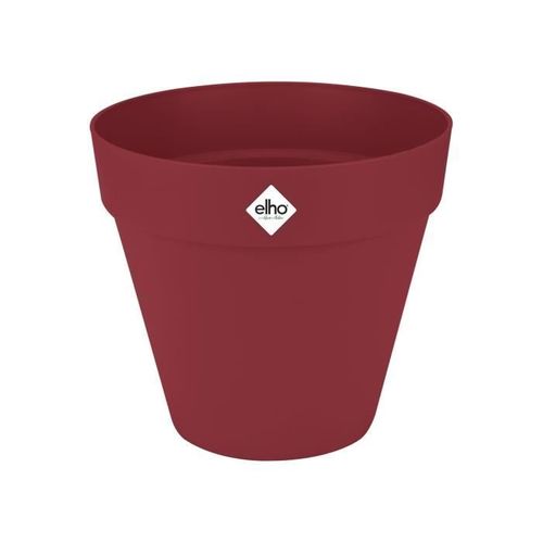 Pot De Fleur - Loft Urban Rond - Roues 50 - Rouge - L 49x B48.5x H45cm - Extérieur - 100% Recyclé