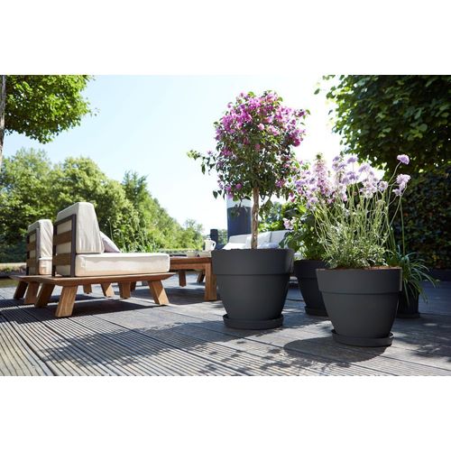 Lot De 2 Pots De Fleur Rond Avec Soucoupes vibia Campana + Loft - Ø29,8 X H25,8cm + Soucoupe Ø21 X