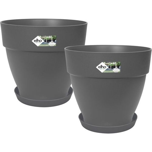 Lot De 2 Pots De Fleur Rond Avec Soucoupes vibia Campana + Loft - Ø29,8 X H25,8cm + Soucoupe Ø21 X