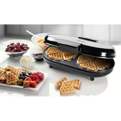 Gaufrier Forme De 10 Coeurs 1200w Noir/argent - Adwm730s