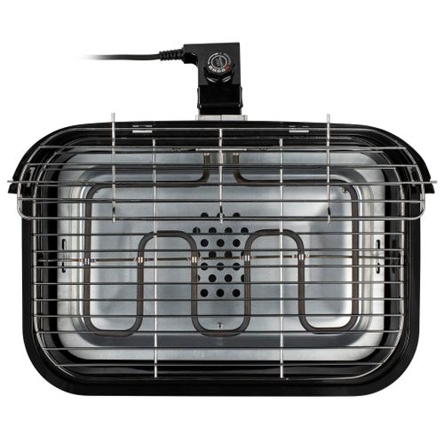 Barbecue Hybride Electrique + Charbon 2000 W Noir