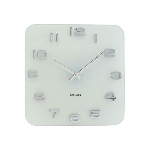 Horloge Carrée Vintage Blanc - Karlsson