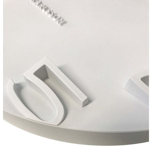 Horloge Moderne Avec Aiguilles Chromées On The Edge Blanc