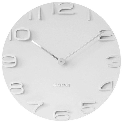 Horloge Moderne Avec Aiguilles Chromées On The Edge Blanc