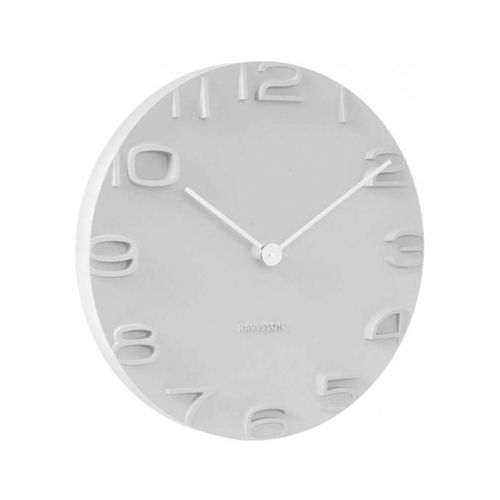 Horloge Moderne Avec Aiguilles Chromées On The Edge Blanc