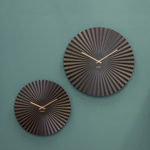 Horloge Design En Métal Sensu Noir