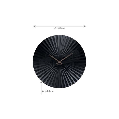 Horloge Design En Métal Sensu Noir