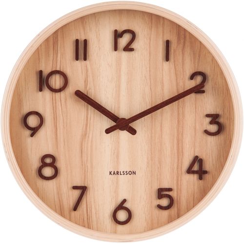 Horloge En Bois Pure 22 Cm Naturel