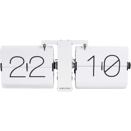 Horloge Moderne Flip No Case Blanc