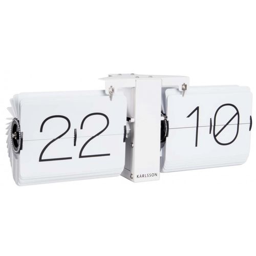 Horloge Moderne Flip No Case Blanc