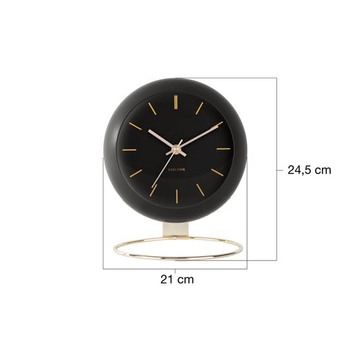 Horloge Xl Globe Noir Karlsson H.24,5cm