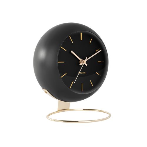 Horloge Xl Globe Noir Karlsson H.24,5cm
