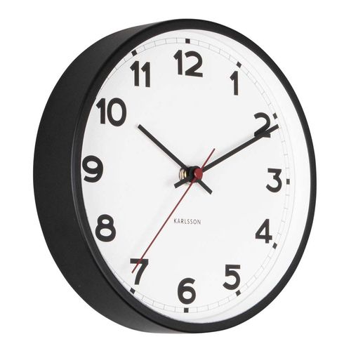 Horloge Ronde En Métal New Classic 20 Cm Blanc