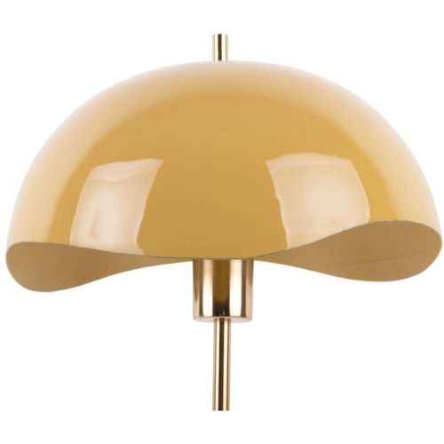Lampe à Poser En Métal Waved Dome Jaune Miel