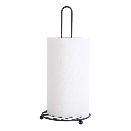Support à Essuie-tout En Métal Wired Noir