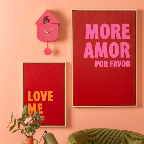 Horloge Murale Moderne Cuckoo Rose