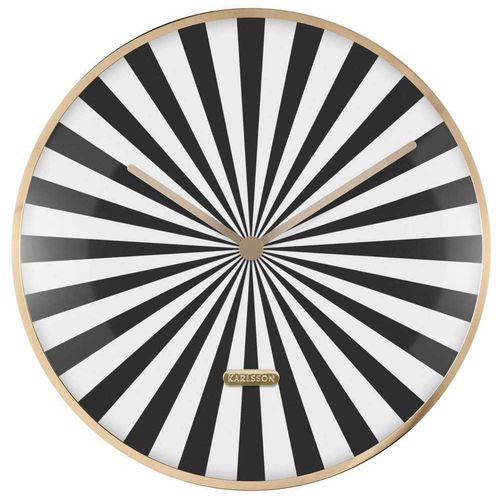 Horloge En Métal Candy Swirl Dome Noir