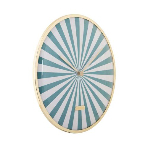 Horloge En Métal Candy Swirl Dome Turquoise