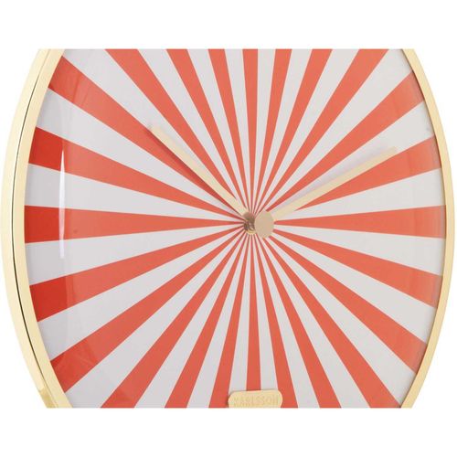 Horloge En Métal Candy Swirl Dome Orange