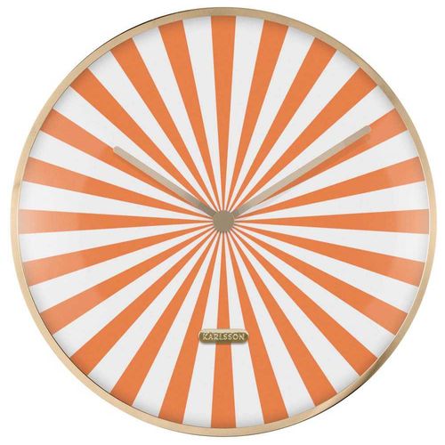Horloge En Métal Candy Swirl Dome Orange