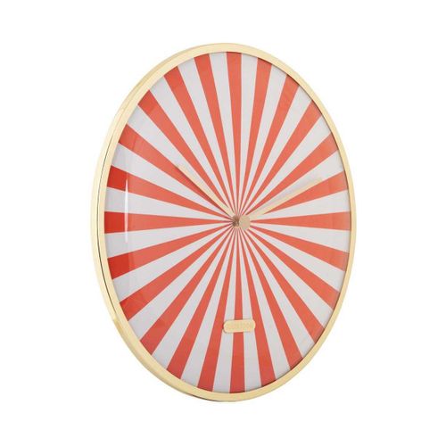Horloge En Métal Candy Swirl Dome Orange