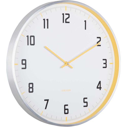 Horloge Murale Ronde 40 Cm Sporty Jaune