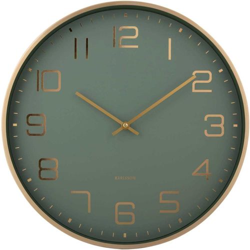 Horloge Murale Ronde Elegance Glow Noir