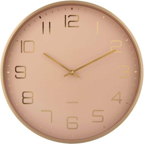 Horloge Murale Ronde Elegance Glow Marron Clair