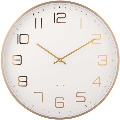 Horloge Murale Ronde Elegance Glow Blanc