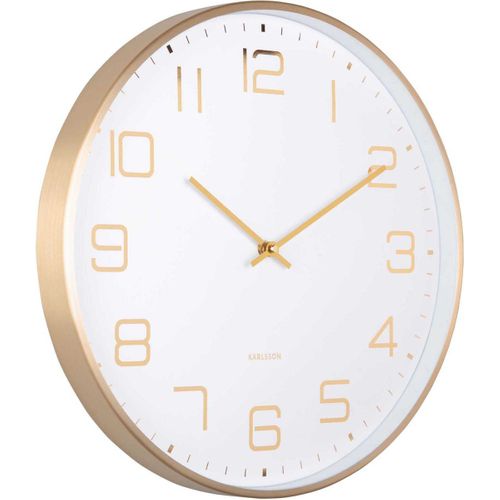 Horloge Murale Ronde Elegance Glow Blanc