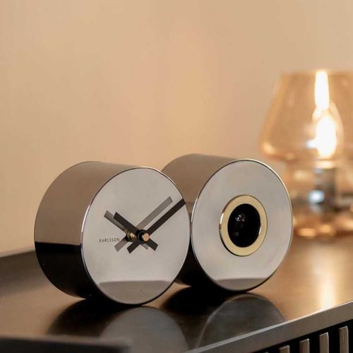 Horloge à Poser En Métal Duo Cuckoo Argent