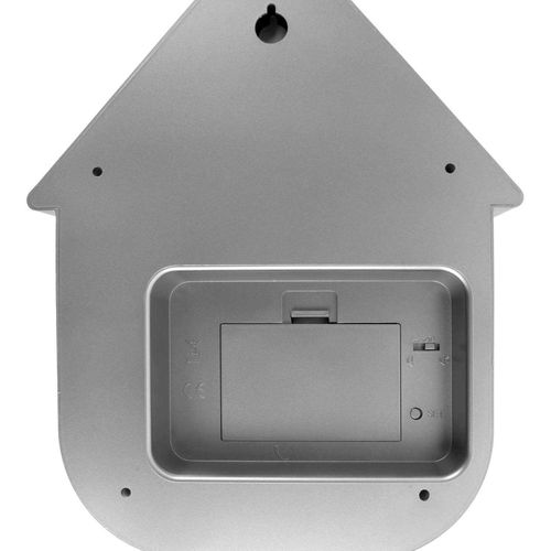 Horloge Murale Moderne Cuckoo Argent Métalique