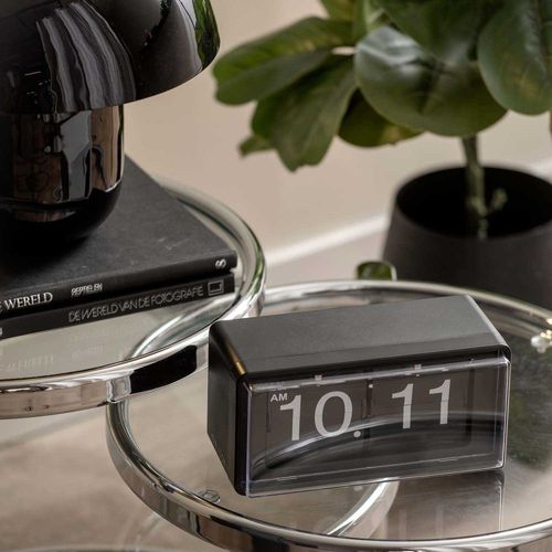 Horloge Clock Retro Boxed Flip Noir