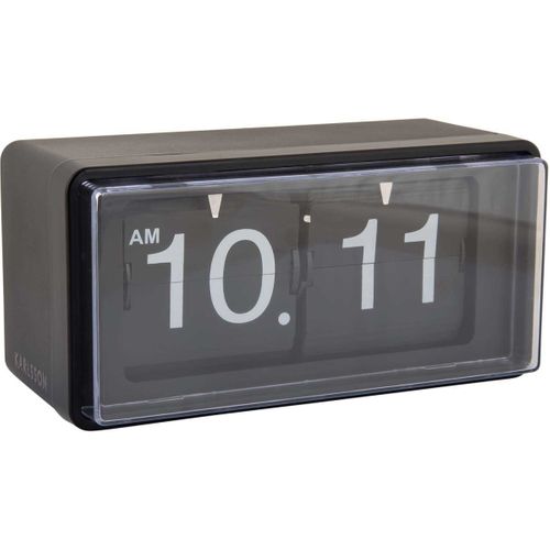 Horloge Clock Retro Boxed Flip Noir