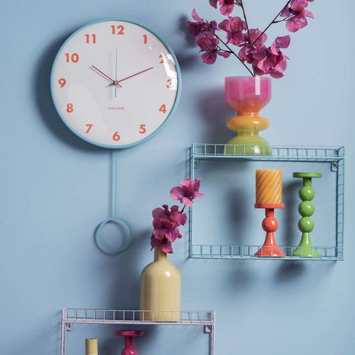 Horloge Murale Cheeky Dome Pendulum Bleu