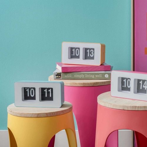 Horloge Murale Ou à Poser Funky Flip Turquoise