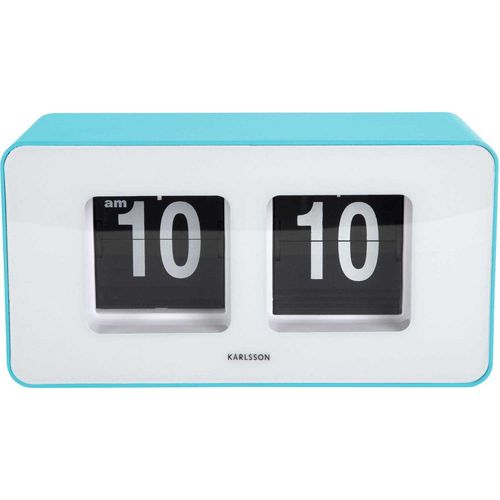 Horloge Murale Ou à Poser Funky Flip Turquoise