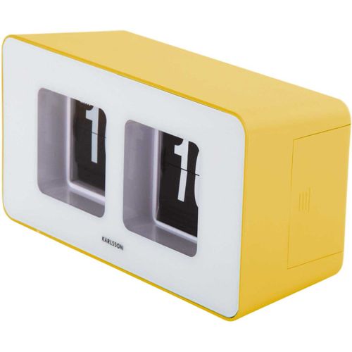 Horloge Murale Ou à Poser Funky Flip Jaune