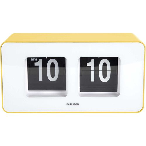 Horloge Murale Ou à Poser Funky Flip Jaune