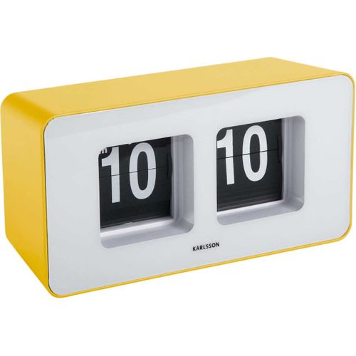Horloge Murale Ou à Poser Funky Flip Jaune