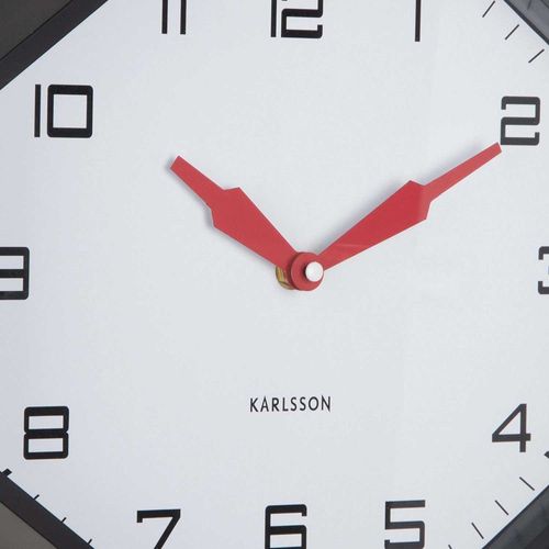 Horloge Murale Octogonale En Résine Factory Noir