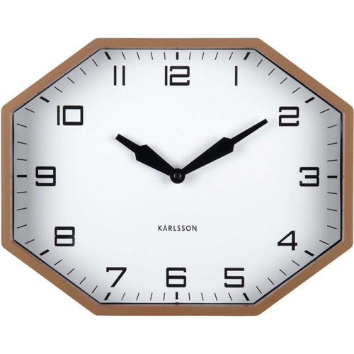 Horloge Murale Octogonale En Résine Factory Marron