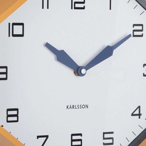 Horloge Murale Octogonale En Résine Factory Jaune